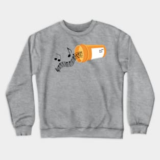 Music is my Medicine Prescription Bottle Crewneck Sweatshirt